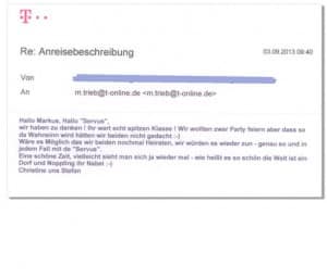 Servus Partyband - Feedback - Mail3