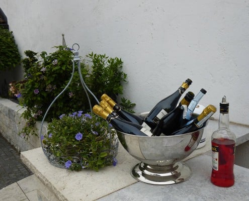 Servus Hochzeitsband Impressionen - Prosecco im Eiskühler